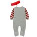 Summer Savings! Qiaocaity Two Piece Outfits Sets for Kids Newborn Girls Boy Baby Christmas Long Sleeve Romper Girls Suit Stripe Trousers Suit Gray