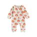 wsevypo Baby Girls Infant Boys Rompers Halloween Pumpkin Print Jumpsuits Fall Bodysuits