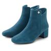 Stiefelette LASCANA, Damen, Gr. 38, blau (petrol), Obermaterial: 100% Textilmaterial. Futter: 100% Textilmaterial. Decksohle: 100% Textilmaterial. Laufsohle: 100% Synthetik, unifarben, klassisch, Schuhe, mit bequemen Blockabsatz, Ankle Boots,...