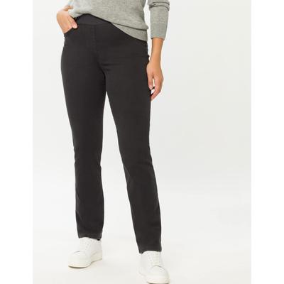 Chinohose RAPHAELA BY BRAX "Style PAMINA", Damen, Gr. 42, Normalgrößen, grau (dunkelgrau), 46% Baumwolle, 39% Lyocell, 12% Elastomultiester, 3% Elasthan, Hosen Image