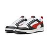 Sneaker PUMA "Rebound V6 Low Sneakers Erwachsene", Gr. 37.5, weiß for all time rot schwarz transparent, Obermaterial: Textil, Synthetik; Futter: Textil; Laufsohle: Gummi, Schuhe