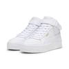 Sneaker PUMA "Carina Street Mid Sneakers Damen", Gr. 40, weiß (weiß gold), Obermaterial: Kuhleder, Synthetik; Futter: Textil; Innensohle: Textil; Laufsohle: Gummi, Schuhe