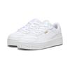 Sneaker PUMA "Carina Street Sneakers Mädchen", Kinder, Gr. 33, weiß (weiß gold), Obermaterial: Synthetik; Futter: Textil; Innensohle: Textil; Laufsohle: Gummi, Schuhe