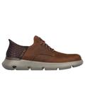 Skechers Men's Slip-ins: Garza - Gervin Slip-On Shoes | Size 13.0 Wide | Brown | Leather/Synthetic