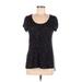 Jo & Co Short Sleeve T-Shirt: Black Tops - Women's Size Medium