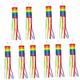 10 Pcs rainbow windshield flag rainbow trout windsock lgbtq accessories gay flag decor garden windsock gay pride flag windsock bag rainbow printed flag polyester outdoor light post