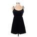 LUCCA Casual Dress - A-Line Scoop Neck Sleeveless: Black Print Dresses - Women's Size X-Small