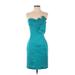 Flavio Castellani Casual Dress - Sheath: Blue Print Dresses - Women's Size 6