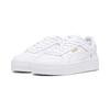Sneaker PUMA "Carina Street Sneakers Mädchen", Kinder, Gr. 36, weiß (weiß gold), Obermaterial: Leder, Synthetik; Futter: Synthetik, Textil; Innensohle: Textil; Laufsohle: Gummi, Schuhe