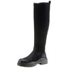 Overkneestiefel DOCKERS BY GERLI, Damen, Gr. 38, Normalschaft, schwarz, Nubuklederimitat, modisch, Schuhe