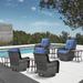 Red Barrel Studio® Schutt 8 Piece Multiple Chairs Seating Group w/ Cushions & Side Tables Synthetic Wicker/All - Weather Wicker/Metal/Wicker/Rattan | Outdoor Furniture | Wayfair