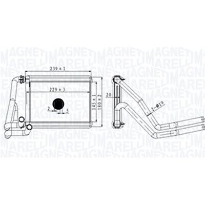 Magneti Marelli Wärmetauscher, Innenraumheizung [Hersteller-Nr. 350218488000] für Hyundai, Kia Image