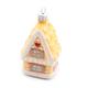 Czech blown glass gingerbread house Christmas tree ornament yellow