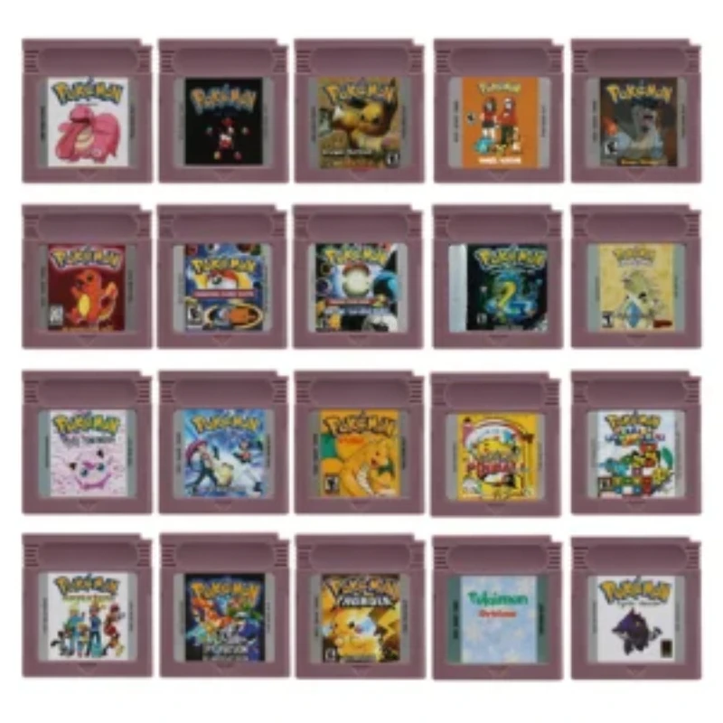 Gbc spiel kassette pokemon serie 16-bit videospiel konsole blau kaizo schwanz karte handels kartenspiel 2 für gbc gba Image