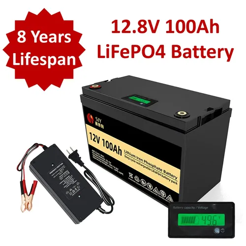 12V 100ah 200ah Lifepo4 Batterie 12 8 V Lithium Power Batterien Zyklen für RV Camper Golf wagen