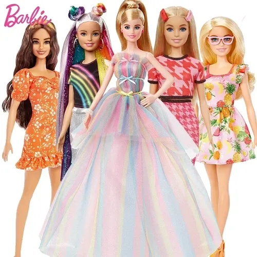 Original Barbie Puppen Fashionistas Blonde Haar Bjd Puppe für Mädchen Zubehör Baby Puppen Spielzeug