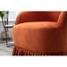360° Swivel Round Barrel Chair Accent Sofa Chair Club Chair Modern Solid Plywood Frame Leisure Arm Chair with Metal Base
