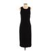 Banana Republic Factory Store Casual Dress - Midi Scoop Neck Sleeveless: Black Print Dresses - Women's Size X-Small