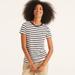 Nautica Women's Sustainably Crafted Striped Crewneck Deck T-Shirt Bright White, XL