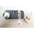 Ironmongery World® OLD ENGLISH VICTORIAN RETRO VINTAGE STYLE RIM LATCH + DOOR KNOB SET (NATURAL BRASS)