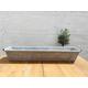 1 x Long Zinc Trough Planter 80cm - Grey Metal Rectangle Plant Pot - Window Box - Galvanised Zinc Outdoor Garden Planter Box - Modern Planter