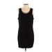 Soprano Casual Dress - Shift Scoop Neck Sleeveless: Black Print Dresses - Women's Size Small
