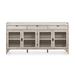 Gracie Oaks Cundiff 72" Wide 3 - Drawer Oak Solid Wood Sideboard Wood in Brown/White | 36 H x 72 W x 17 D in | Wayfair