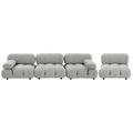 Safavieh Couture Ellamaria 2 Piece Living Room Set in Ivory Velvet in Gray | 26.8 H x 113.4 W x 36.6 D in | Wayfair Living Room Sets