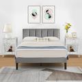 Hokku Designs Delaportilla Bedroom Set Upholstered/Metal in White | 47.63 H x 63.18 W x 81.29 D in | Wayfair 94F38A9C50C94218A0F07BD07E443330