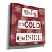 The Holiday Aisle® Eastcroft Baby It's Cold Outside On Canvas by Cindy Jacobs Textual Art Canvas in Red | 18 H x 18 W x 0.75 D in | Wayfair