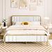 Trent Austin Design® Ming Platform Bed Upholstered/Velvet/Metal in White/Yellow | 40.8 H x 61 W x 80 D in | Wayfair