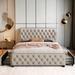 Wildon Home® Tiptree Storage Bed Upholstered/Metal/Linen in Brown/Gray | 42.1 H x 64.6 W x 84.6 D in | Wayfair 7ECBD28C593B4F4AB3B6CDA0FCC8C108