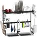 YITAHOME Stainless Steel 2 Tier Dish Rack Stainless Steel in Gray | 5 H x 13 W x 21 D in | Wayfair JZBPT01