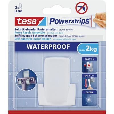 Rasiererhalter Powerstrip weiß, waterproof Rasiererhalter - Tesa