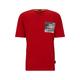 BOSS Herren TeeMotor Relaxed-Fit T-Shirt aus Baumwolle mit Motorrad-Print Rot XL