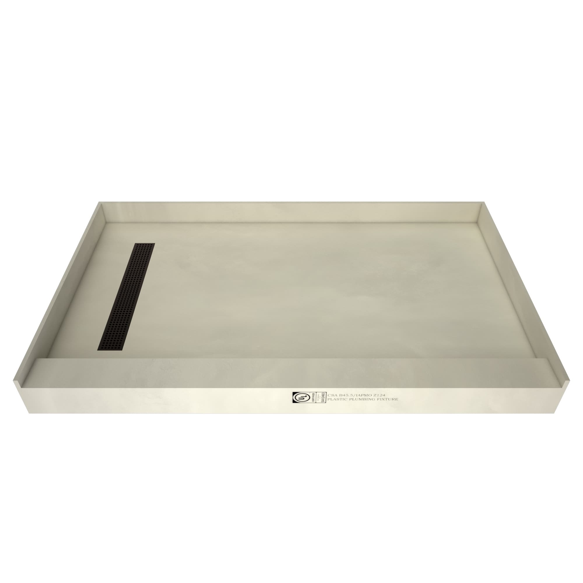 Tile Redi Redi Trench 60" x 32" Rectangular Shower Base with Single