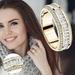 Kayannuo Clearance Ladies Fashion Gold Three Diamond Alternating Fashion Ring Jewelry Gifts For Women