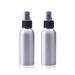 Constore 120ml 4oz Aluminum Fine Mist Atomizers Spray Bottle Metal Refillable Containers Liquid Storage Pump Vials For Essential Oils Aromatherapy Perfumes-2 Pack (Black Sprayer)