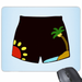 Black Beach Pant Illustration Pattern Mouse Pad Non-Slip Rubber Mousepad Game Office