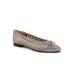 Women's Edith Flat by Trotters in Pewter Metallic (Size 5 M)
