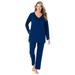 Plus Size Women's 2-Piece Lounge Set by Dreams & Co. in Evening Blue (Size 2X)