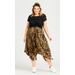 Pleated Print Skirt - leopard