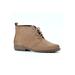 Wide Width Women's White Mountain Auburn Lace Up Bootie by White Mountain in Natural Suede (Size 7 1/2 W)