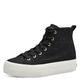 Tamaris Damen Sneaker High Textile Vegan; BLACK MACRAMEE/schwarz; 38