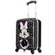 Disney Stitch Carry On Suitcase for Kids Cabin Bag with Wheels Luggage Bag for Girls Boys Carry On Minnie Mouse Travel Bag with Wheels and Handle Stitch Gifts (Black Minnie)