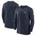 Men's Nike Navy Houston Texans 2023 Sideline Performance Long Sleeve Tri-Blend Quarter-Zip Top