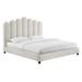 Celine Cream Velvet Bed in King - TOV-B6311