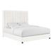 Arabelle White Velvet Bed in King - TOV-B68250