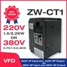 VFD Inverter VFD 1 5 KW/2 2 KW Frequenz Inverter ZW-CT1 3P 220V 380V Ausgang Frequenz Konverter