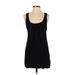 J.Crew Casual Dress - Bodycon Scoop Neck Sleeveless: Black Print Dresses - Women's Size 2 Petite